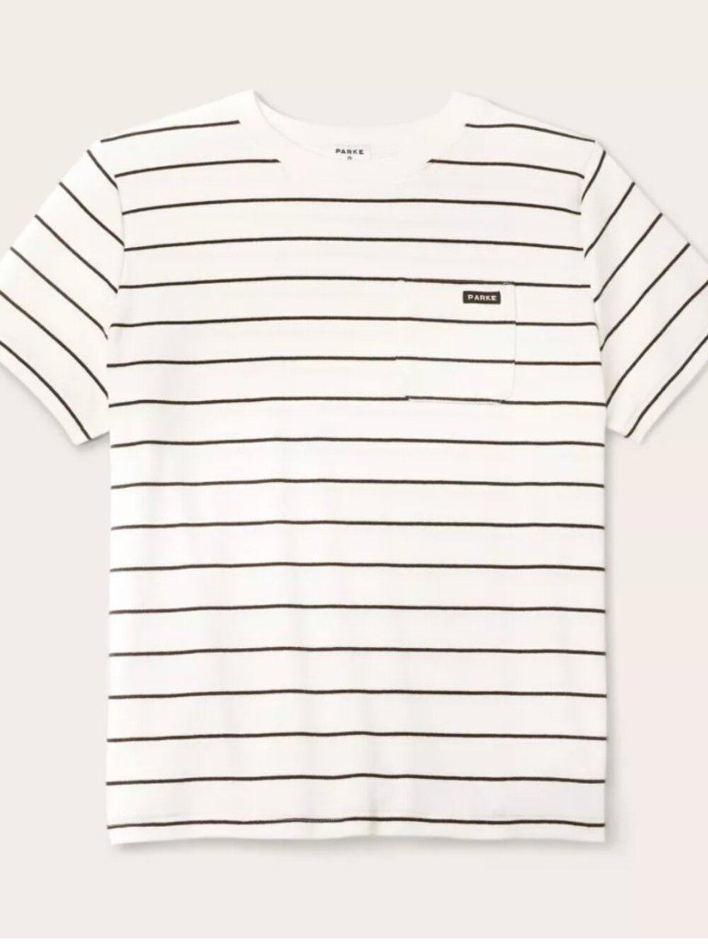 Women's Short Sleeve Crewneck Pocket T-Shirt - Parke x Target Navy Blue Striped